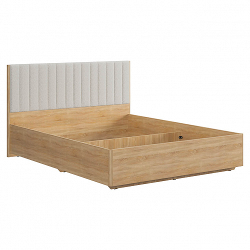 Кровать с подъемным механизмом Юлия 160х200 дуб сонома/белый(плюш)