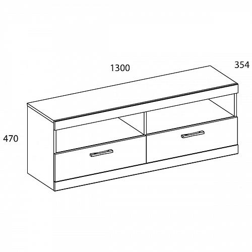 Тумба RTV 2S2NL OSKAR дуб Санремо