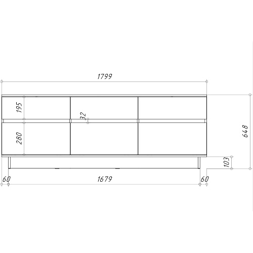 Тумба НК DIEGO ТВ-180 Кашемир