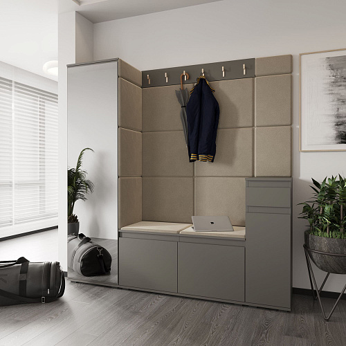 Прихожая НК STARK №2 Графит/Бежевый