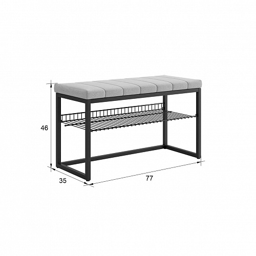 Обувница Классная 2 черный муар/оникс (велюр)