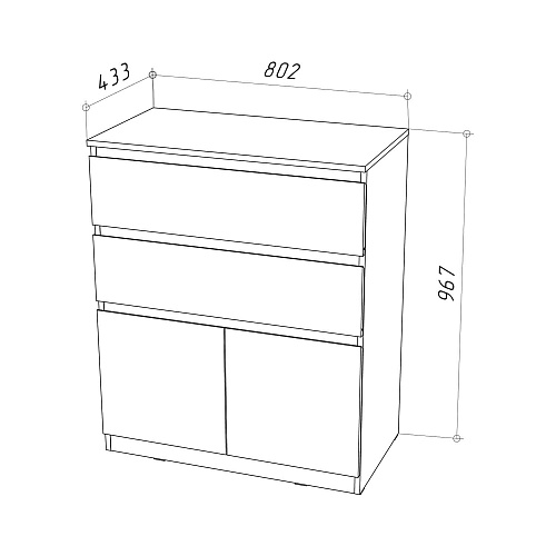 Комод НК PIANO Кашемир