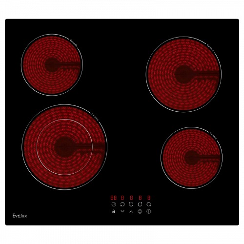 Встраиваемая варочная панель электрическая EVELUX HEV 641 B