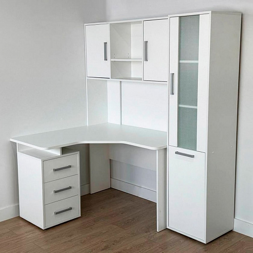 Стол компьютерный Лайт-2 1200 угловой белый