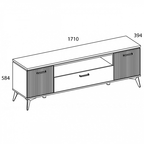 Тумба RTV VINATI 2D1SN ПЕРСИДСКИЙ ЖЕМЧУГ/АМАРОК