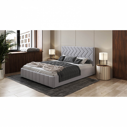 Кровать с подъемным механизмом Милана 1800х2000 Tenerife silver