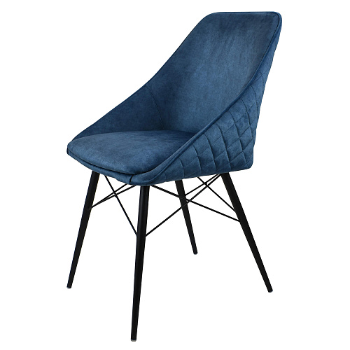 Стул Монти ST Люкс черный муар/Noel Blue