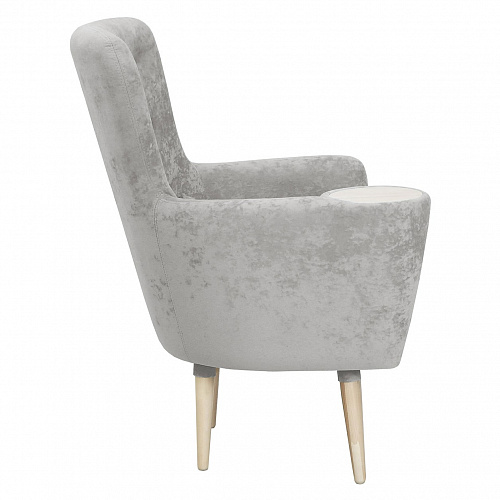 Кресло отдыха Гуччи PLUSH SILVER левое