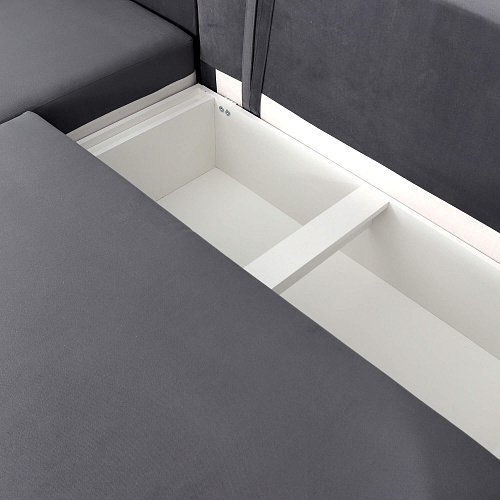 Угловой диван Некст Альба темно-серый/бежевый