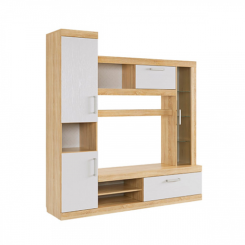 Мини-стенка Макси дуб сонома/белое дерево