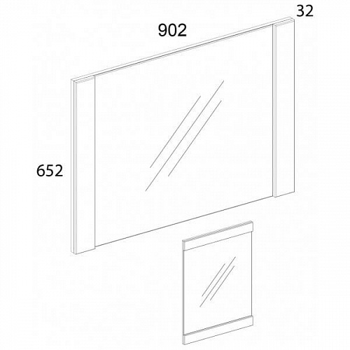 Зеркало навесное DOORSET 90 Дуб наварра