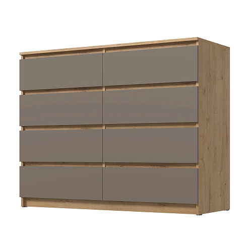 Комод ВЕГА Люкс 8Я Дуб Вотан/Мокко