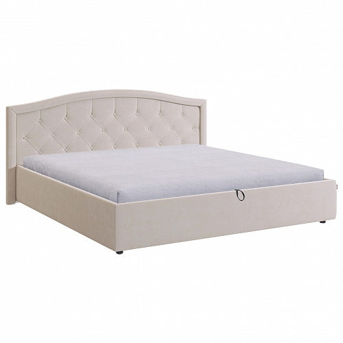Кровать с подъемным механизмом Верона 2 180х200 крем (велюр)
