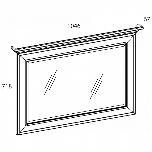 Зеркало 100 TIFFANY Вудлайн кремовый