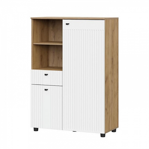 Гостиная Милан №1 Дуб Золотой/Белый матовый