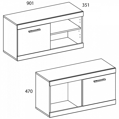 Тумба 1D2N OSKAR дуб Санремо