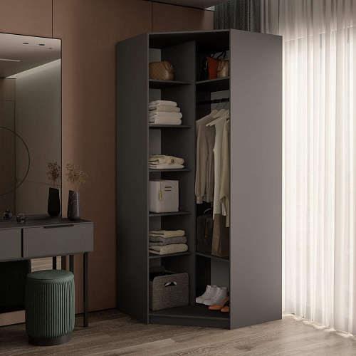 Шкаф угловой Локер Серый Диамант