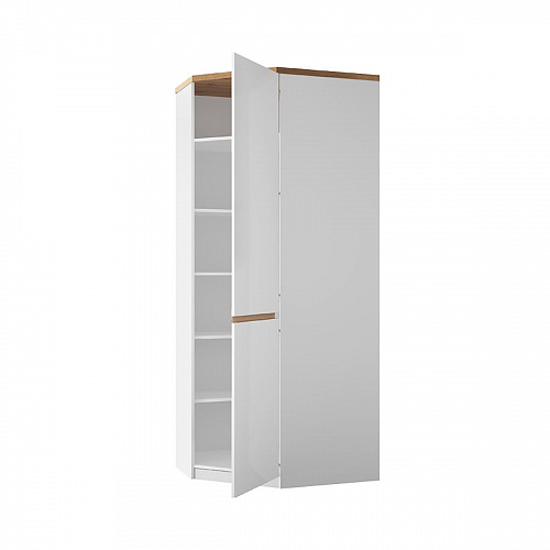 Шкаф угловой TAURUS 1DGP Белый/Дуб вотан