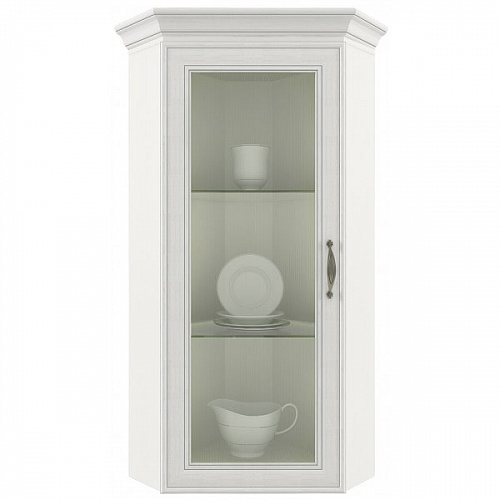 Шкаф с витриной 1VU TIFFANY Вудлайн кремовый