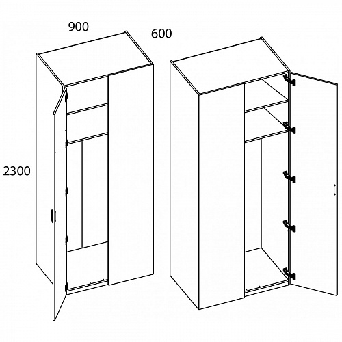 Шкаф MODERN 2DG/K90 Персидский жемчуг