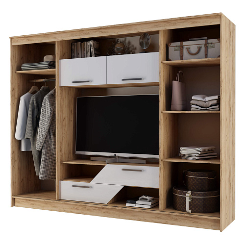 Гостиная Кармен Дуб вотан/Белый гладкий