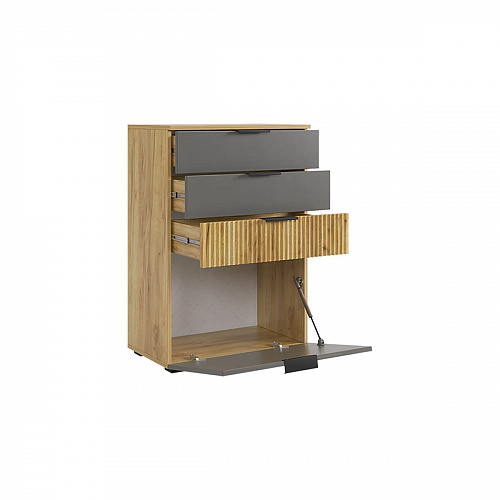 Гостиная Бери К3 дуб крафт золотой/графит