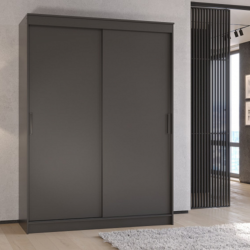 Шкаф-купе ГРАНД 1 1,6 Графит/Графит ЛДСП