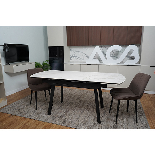 Стол обеденный керамический Барон Белый