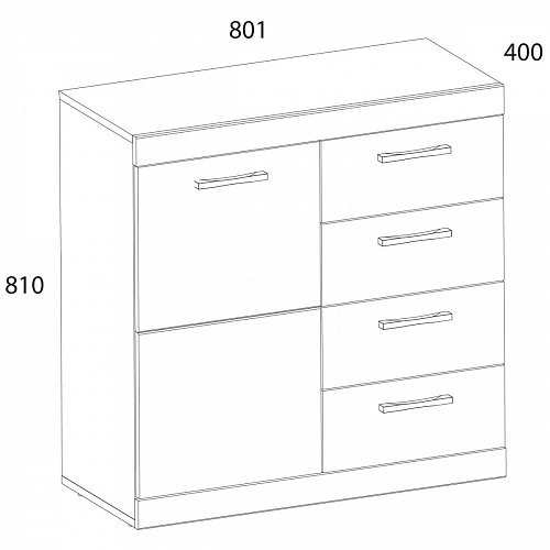 Комод 1D4S OSKAR дуб Санремо