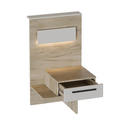Тумба прикроватная Мишель с ящиком Дуб крафт серый/Оливин