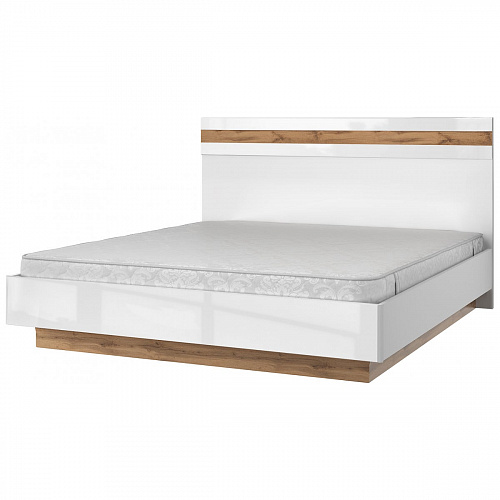 Кровать с подъемным механизмом TAURUS 180В Белый/Дуб вотан