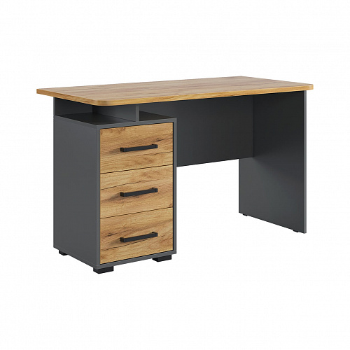 Стол компьютерный Лайт-2 графит/дуб крафт золотой