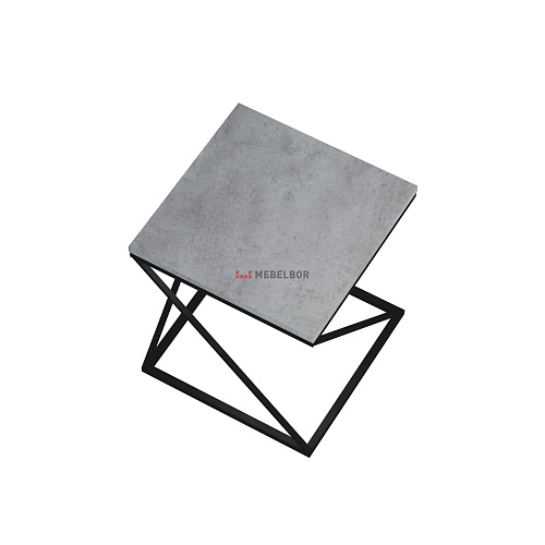 Стол лофт DQ Teaser Nut бетон чикаго/черный