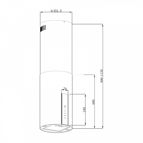 Вытяжка KORTING KHA 35808 DX Cylinder
