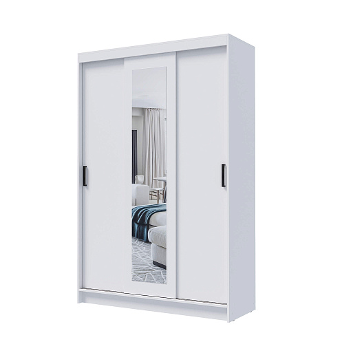 Шкаф-купе БРУНО 5 Белый гладкий