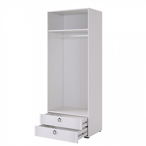 Шкаф двухдверный Ева 103.01 белое дерево/белый матовый