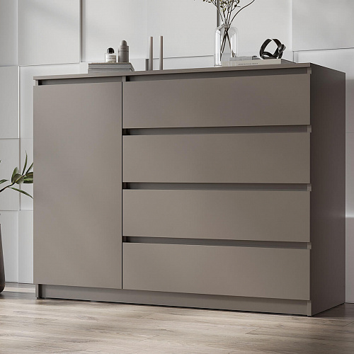 Комод ВЕГА Люкс 1Д-4Я Мокко