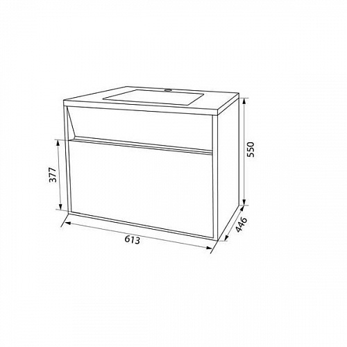 Тумба с умывальником подвесная с ящиком ESP60W0i95K