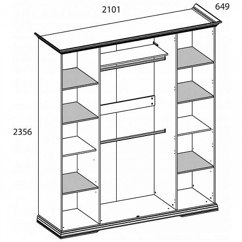 Шкаф SEVILLA 4DG/2-100Z Белый