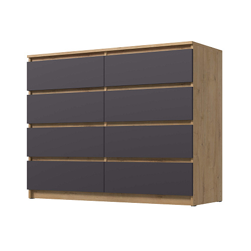 Комод ВЕГА Люкс 8Я Дуб Вотан/Графит