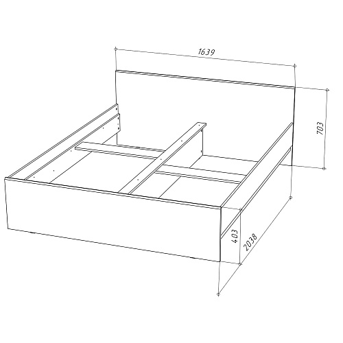 Кровать НК STERN 1600х2000 Белый