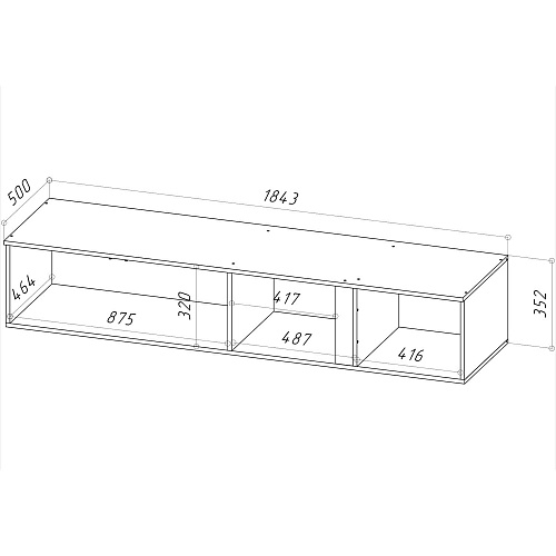 Антресоль НК STERN 4-х дверная Дуб сонома
