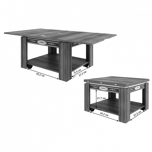 Стол-трансформер Адам 1  белый рамух