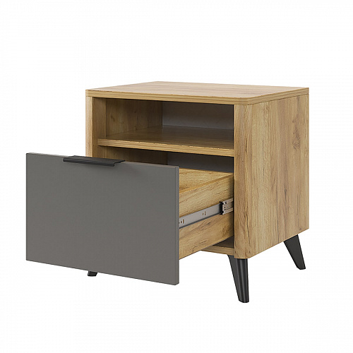 Тумба прикроватная Адам дуб крафт золотой/графит