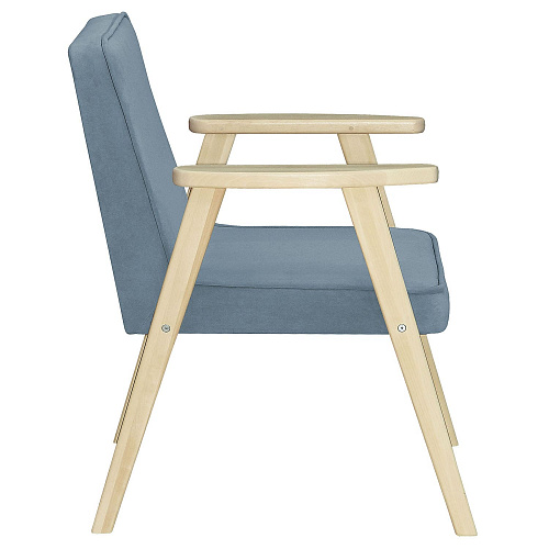 Кресло отдыха Ретро CATANIA DUSTY BLUE/Бесцветный