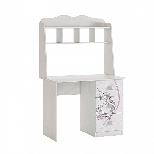 Стол компьютерный Фэнтези белый рамух