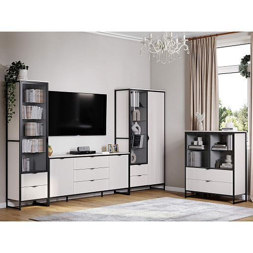 Шкаф Нора 1 дверь и 2 ящика гостиная Персидский жемчуг