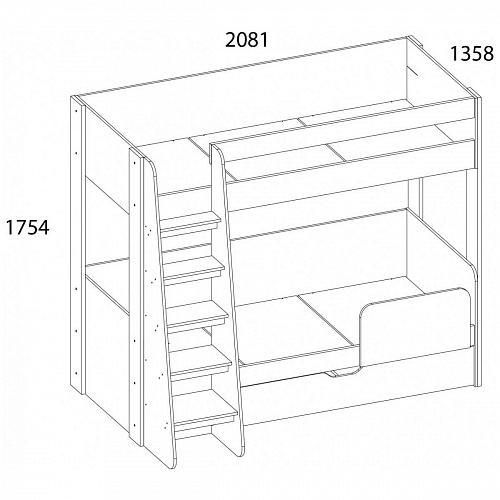 Кровать двухъярусная MODERN Персидский жемчуг