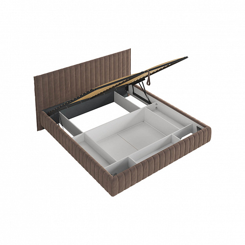 Кровать с подъемным механизмом Твикс 180х200 латте (велюр)