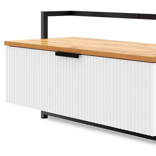 Консоль навесная лофт DQ SITI дуб вотан/белый